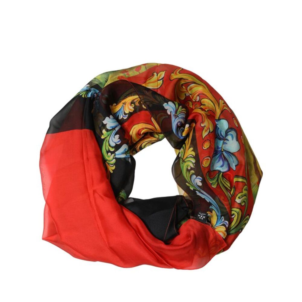 Dolce & Gabbana Multicolor Silk Printed Square Foulard Women's Scarf